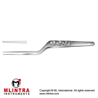 Yasargil Micro Forceps Bayonet Shaped Stainless Steel, 24 cm - 9 1/2" Tip Size 0.6 mm